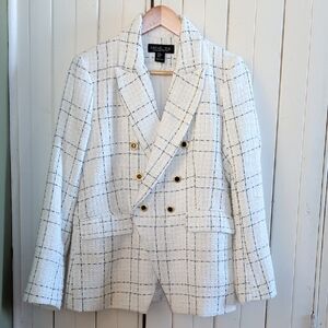 Rachel Zoe White Textured Jacket
